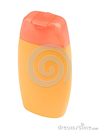 Sunblock bottle Stock Photo