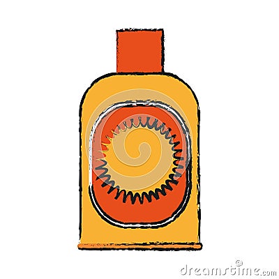 Sunblock bottle icon Vector Illustration