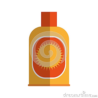 Sunblock bottle icon Vector Illustration