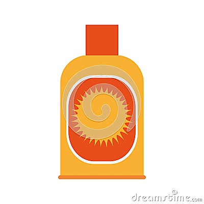 Sunblock bottle icon Vector Illustration