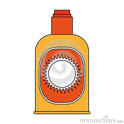 Sunblock bottle icon Vector Illustration