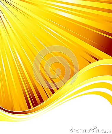 Sunburst abstract summer card Vector Illustration