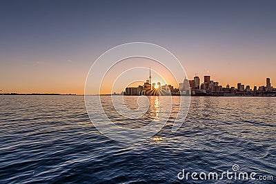 The Toronto skyline at sunset Stock Photo