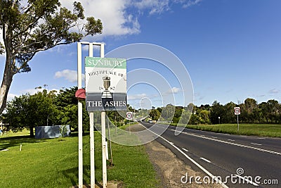 Sunbury, Birthplace of the Ashes Editorial Stock Photo