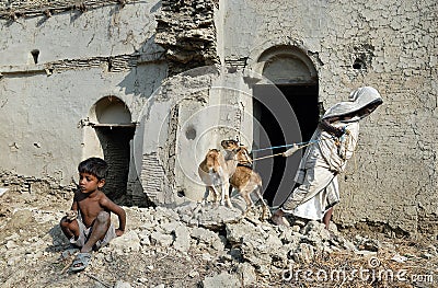 Sundarban peole after cyclone Editorial Stock Photo