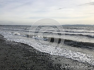 Sunday sky River trees blue sea Stock Photo