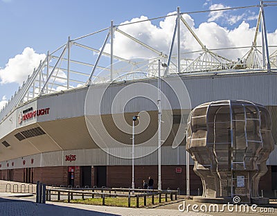 Sunderland, UK - Sunday 21st August 2022: Sunderland football team stadium of light on the banks of the river wear. Editorial Stock Photo