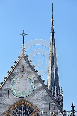 Sundial Clock Amsterdam Stock Photo