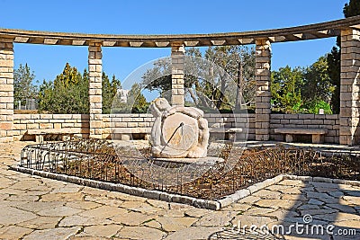 Sundial in the Rose garden, Park Ramat Hanadiv, Israel Stock Photo