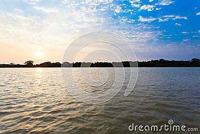 Sundown from Pantanal, Brazil Stock Photo