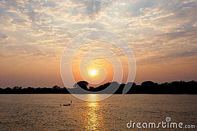 Sundown from Pantanal, Brazil Stock Photo