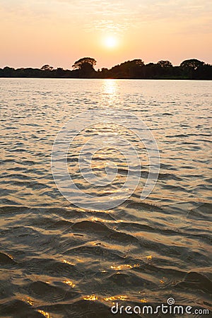 Sundown from Pantanal, Brazil Stock Photo