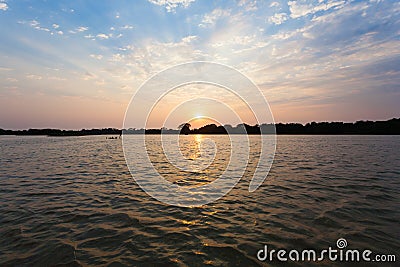 Sundown from Pantanal, Brazil Stock Photo