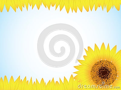 Sunflower background Vector Illustration