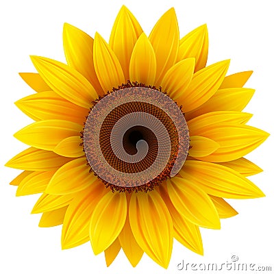 Sunflower flower isolated Vector Illustration