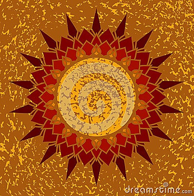 Sunflower frame Vector Illustration