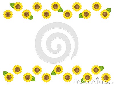 Sunflower frame1 Vector Illustration