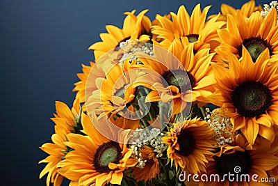 Sunflower score in bloom, spring session photos Stock Photo