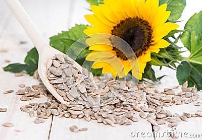 Sunflower Seeds (Macro Shot) Stock Photo
