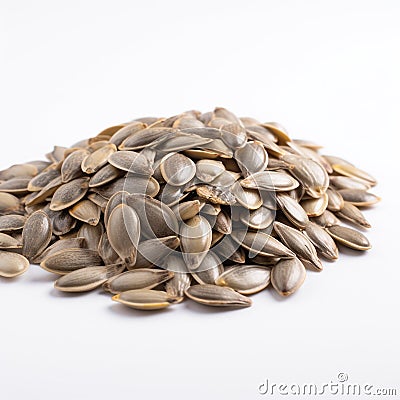 sunflower seeds on white background Stock Photo