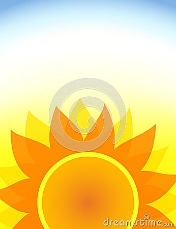 Sunflower summer poster Vector Illustration