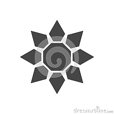 Sunflower symbol icon Vector Illustration