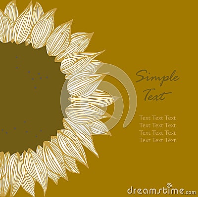 Sunflower text banner Stock Photo