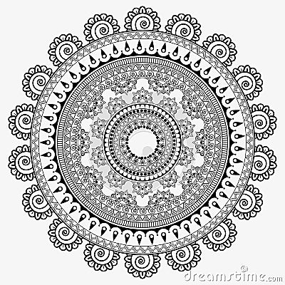 Sunflowers mandala, abstract texture background Vector Illustration