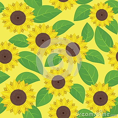 Sunflowers Vector Illustration