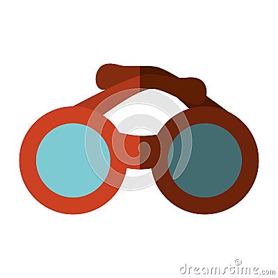 Sunglasses accesory isolated icon Vector Illustration