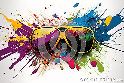 Sunglasses is designed to protect the eyes from bright sunlight and UV rays Stock Photo