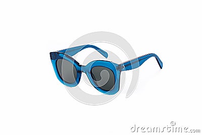 Sunglasses with gray glasses on an isolated white background Stock Photo