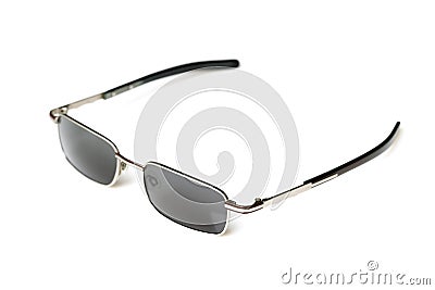 Sunglasses gray lenses and stainless steel rims Stock Photo