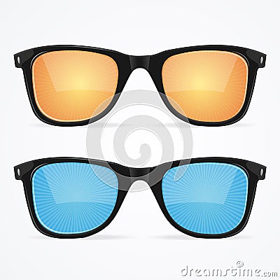 Sunglasses Hipster Style. Vector Vector Illustration