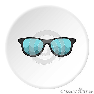 Sunglasses icon, flat style Vector Illustration