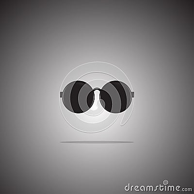 Sunglasses icon flat style on gradient background. Vector. Illustration. Vector Illustration