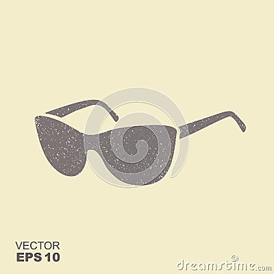 Sunglasses icon vector illustration with scuffed effect Vector Illustration