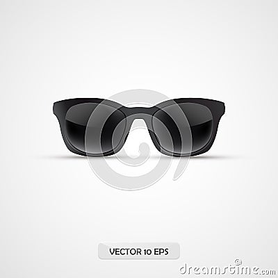 Sunglasses realistic isolated. 3d icon. Vector Cartoon Illustration