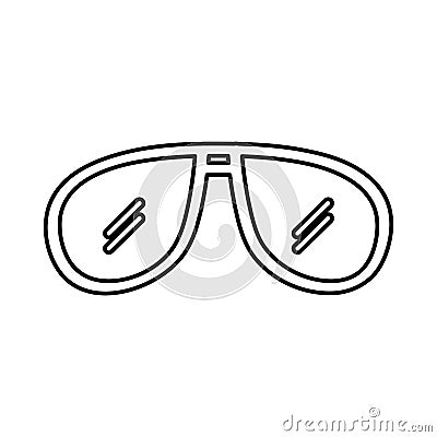 Sunglasses summer isolated icon Vector Illustration
