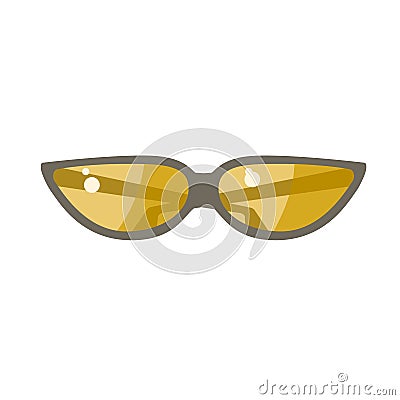 The sunglasses with yellow lens Vector Illustration