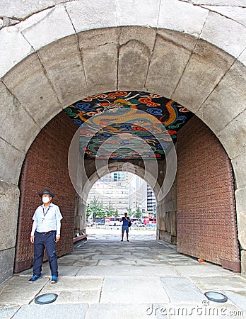 Sungnyemun Gate in Namdaemun, Seoul. Editorial Stock Photo