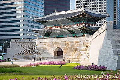 Sungnyemun gate in Seoul, South Korea. Editorial Stock Photo
