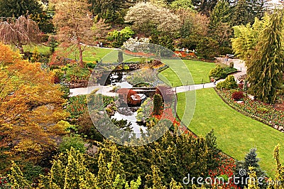 Sunken Garden,Canada Stock Photo