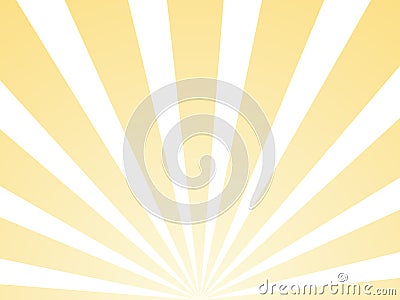 Sunlight abstract yellow background. Retro bright backdrop with sun rays vector illustration Vector Illustration