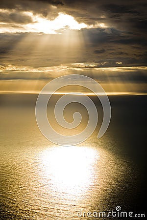 Sunlight on the atlantic Stock Photo