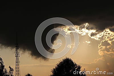 Tornado weather in Batesville Mississippi. Stock Photo