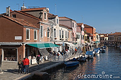 Glistening Glass: A Captivating View of Murano Editorial Stock Photo