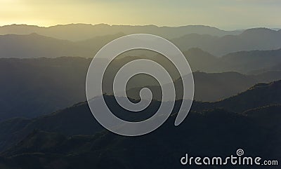 A Mountain Range in Mizoram Stock Photo