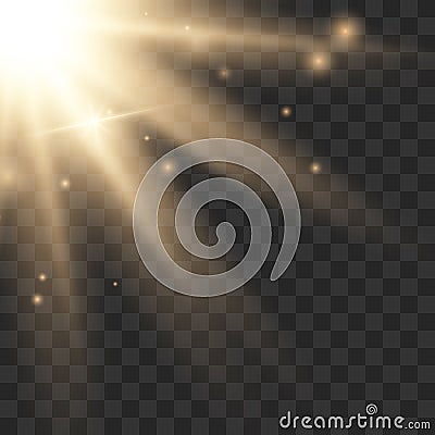 Sunlight lens flare light Vector Illustration