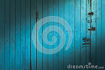 Sunlight on old ancient wooden folding door. Scratched antique s Stock Photo